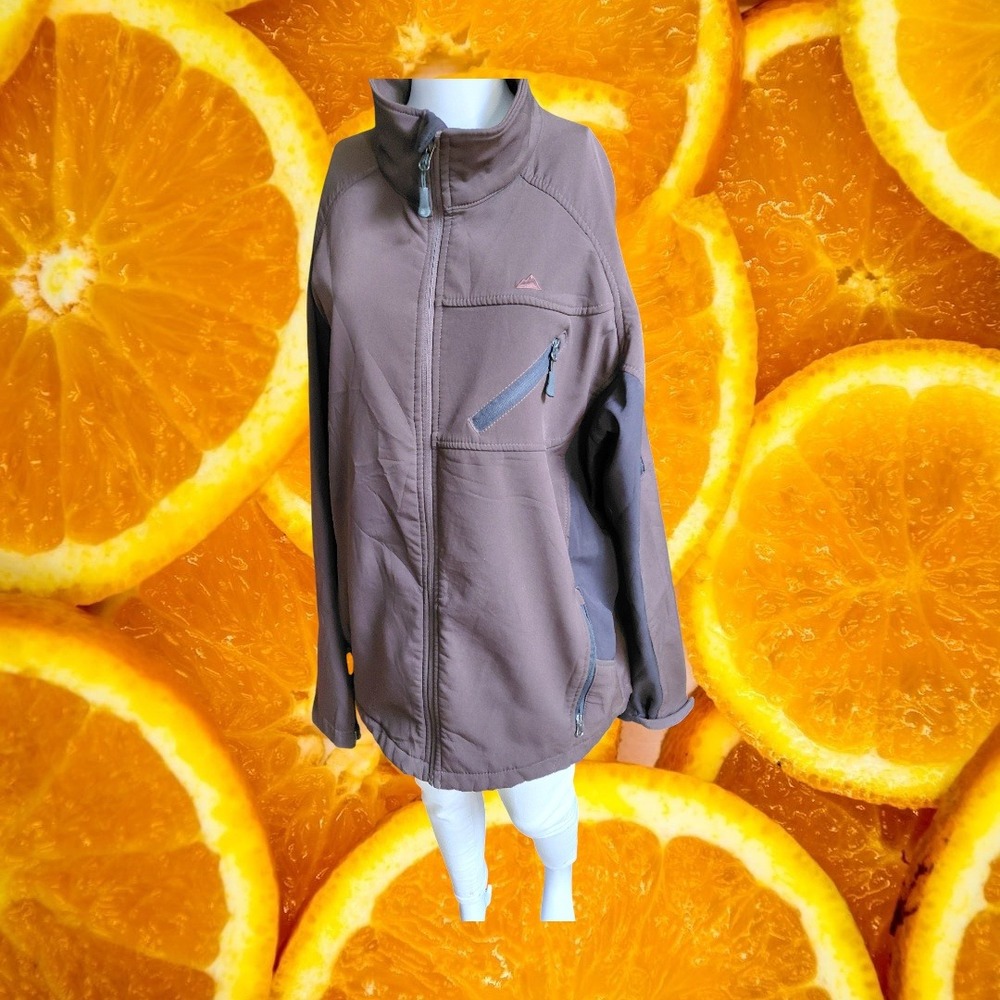 Minus Zero Men's Brown Softshell Fleece Lined‎ Full Zip Jacket XXL